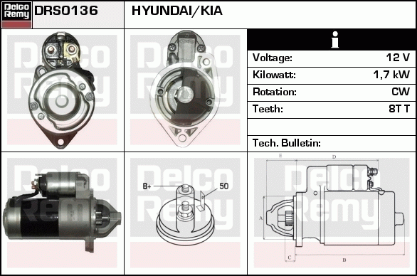 Démarreur Remanufactured REMY (Light Duty)