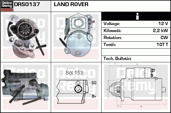 Démarreur Remanufactured REMY (Light Duty)