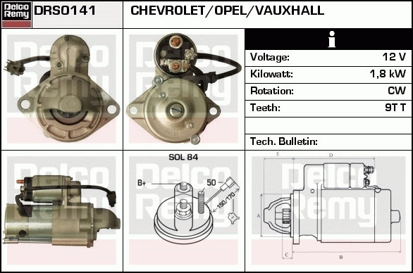 Démarreur Remanufactured REMY (Light Duty)