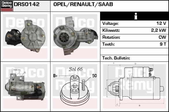 Démarreur Remanufactured REMY (Light Duty)