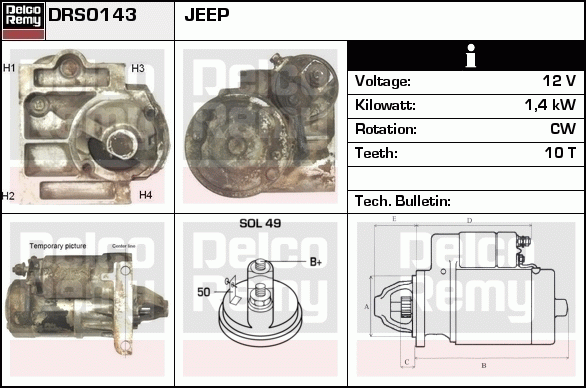Démarreur Remanufactured REMY (Light Duty)