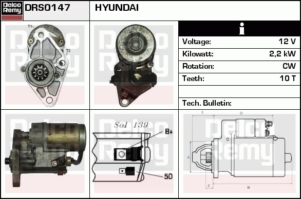 Démarreur Remanufactured REMY (Light Duty)