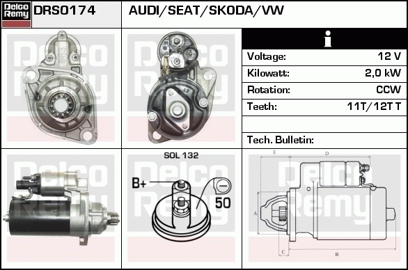 Démarreur Remanufactured REMY (Light Duty)