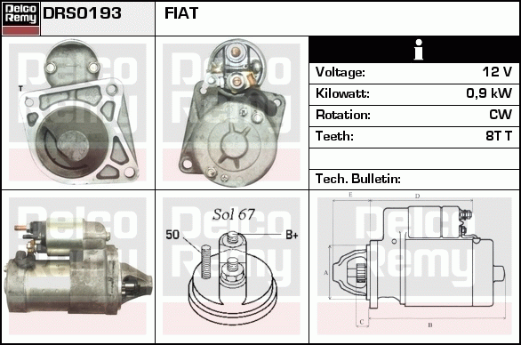 Démarreur Remanufactured REMY (Light Duty)