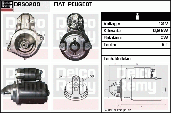 Démarreur Remanufactured REMY (Light Duty)