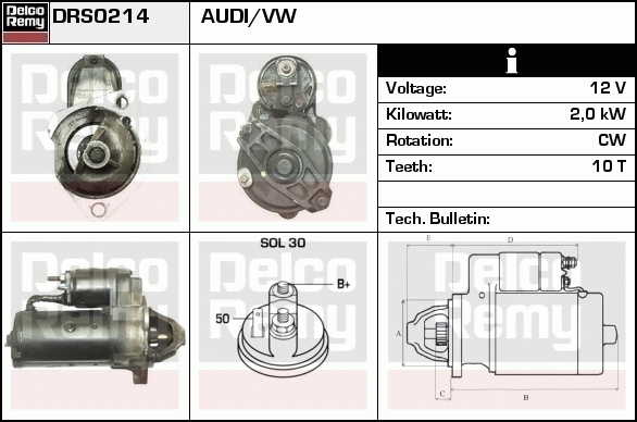 Démarreur Remanufactured REMY (Light Duty)