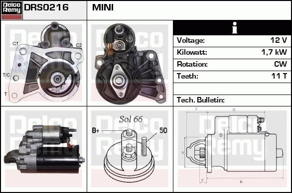 Démarreur Remanufactured REMY (Light Duty)