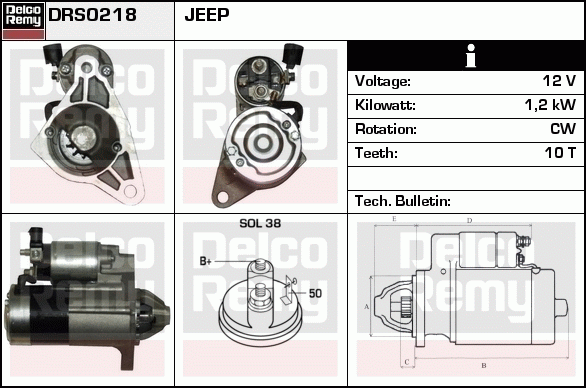 Démarreur Remanufactured REMY (Light Duty)