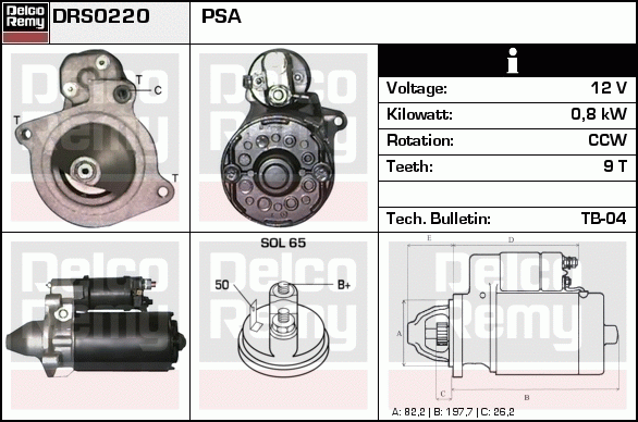 Démarreur Remanufactured REMY (Light Duty)