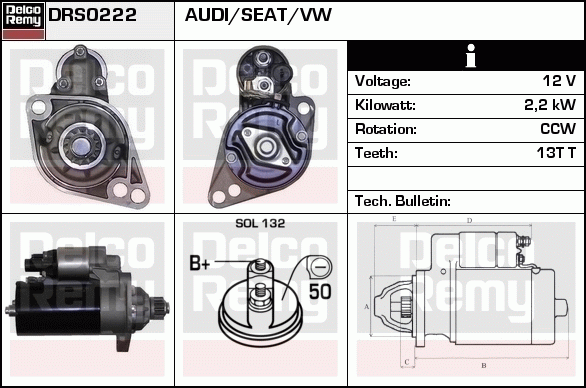 Démarreur Remanufactured REMY (Light Duty)