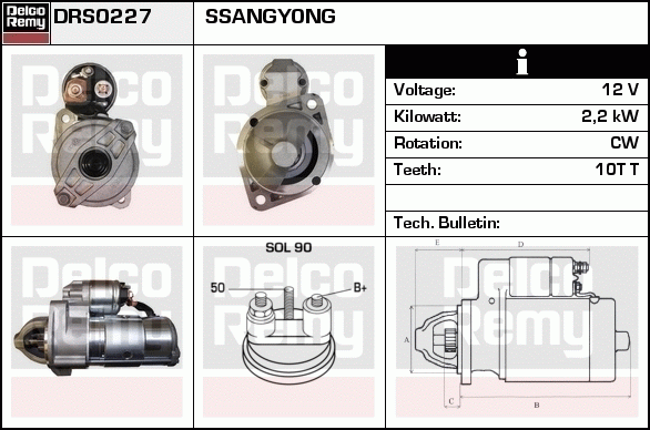 Démarreur Remanufactured REMY (Light Duty)