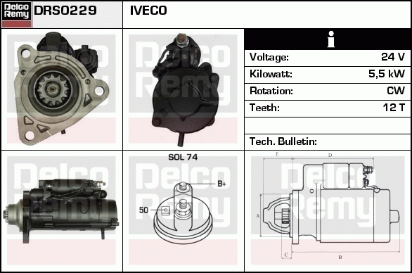 Démarreur Remanufactured DELCO REMY (Heavy Duty)
