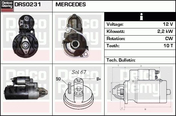Démarreur Remanufactured REMY (Light Duty)