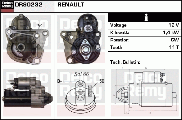 Démarreur Remanufactured REMY (Light Duty)