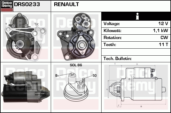 Démarreur Remanufactured REMY (Light Duty)