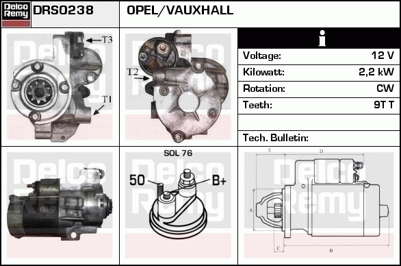 Démarreur Remanufactured REMY (Light Duty)