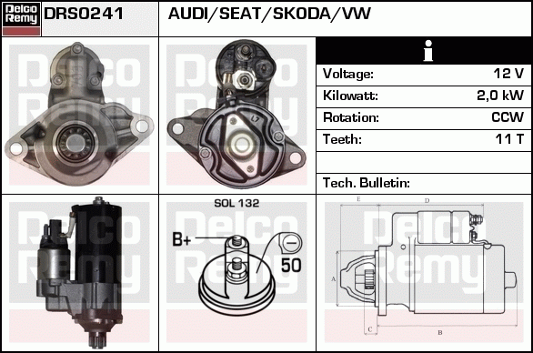 Démarreur Remanufactured REMY (Light Duty)