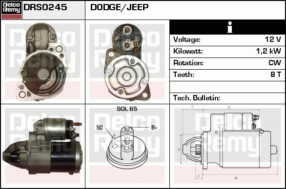 Démarreur Remanufactured REMY (Light Duty)