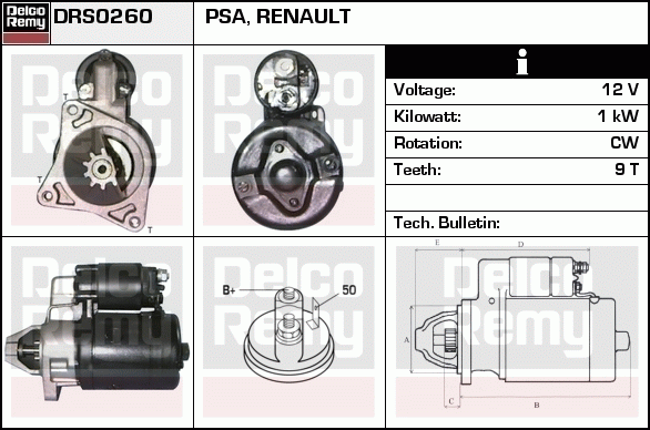 Démarreur Remanufactured REMY (Light Duty)