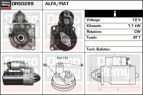 Démarreur Remanufactured REMY (Light Duty)