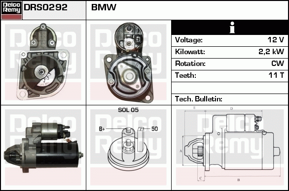 Démarreur Remanufactured REMY (Light Duty)