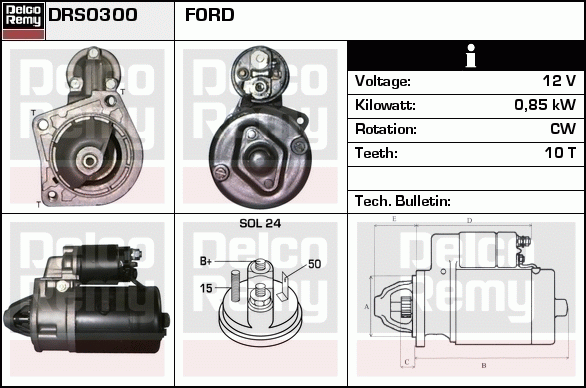 Démarreur Remanufactured REMY (Light Duty)