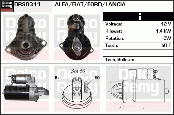 Démarreur Remanufactured REMY (Light Duty)