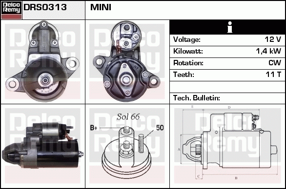 Démarreur Remanufactured REMY (Light Duty)