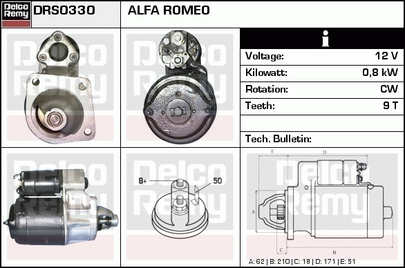 Démarreur Remanufactured REMY (Light Duty)