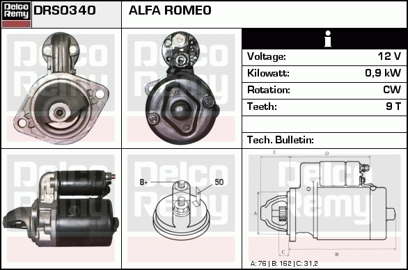 Démarreur Remanufactured REMY (Light Duty)