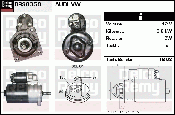 Démarreur Remanufactured REMY (Light Duty)