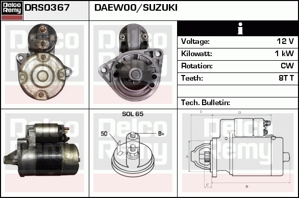 Démarreur Remanufactured REMY (Light Duty)
