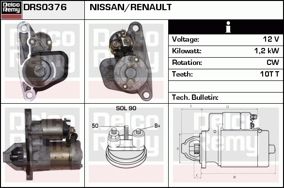 Démarreur Remanufactured REMY (Light Duty)