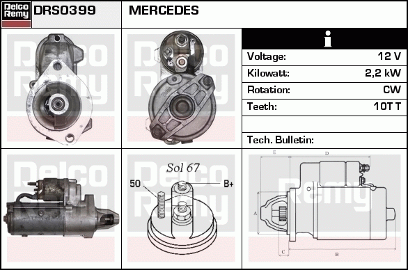 Démarreur Remanufactured REMY (Light Duty)