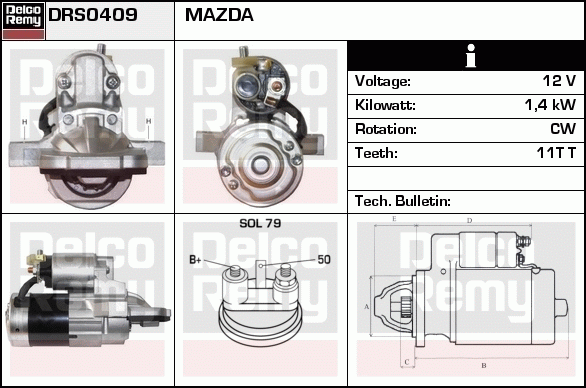 Démarreur Remanufactured REMY (Light Duty)