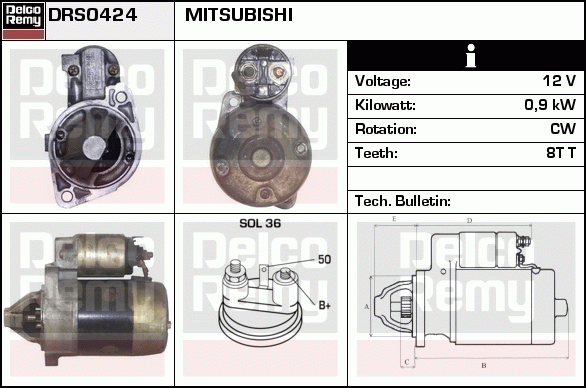 Démarreur Remanufactured REMY (Light Duty)