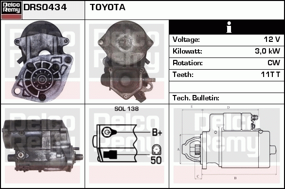 Démarreur Remanufactured REMY (Light Duty)