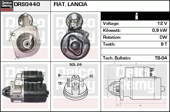 Démarreur Remanufactured REMY (Light Duty)