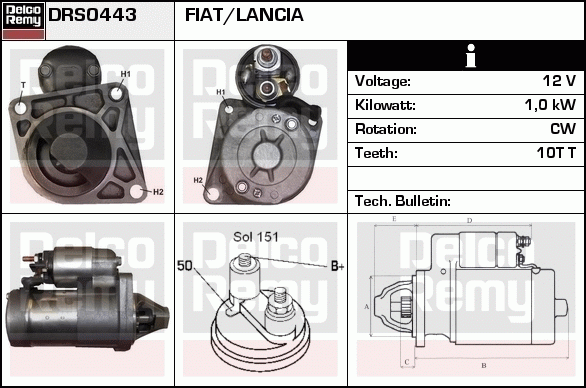 Démarreur Remanufactured REMY (Light Duty)