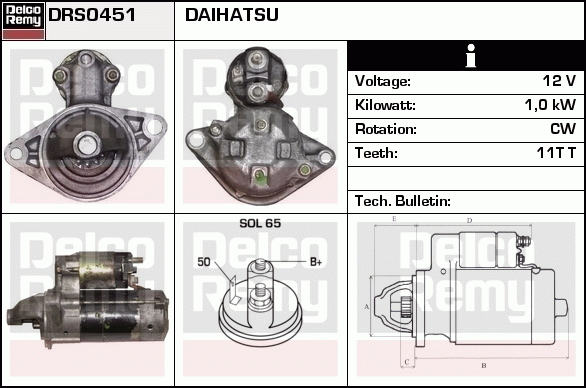 Démarreur Remanufactured REMY (Light Duty)