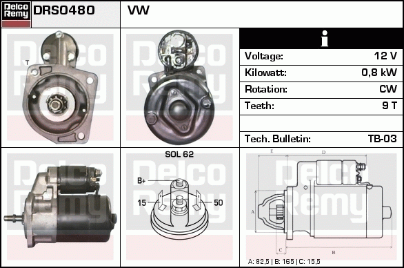 Démarreur Remanufactured REMY (Light Duty)