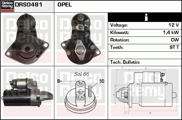 Démarreur Remanufactured REMY (Light Duty)