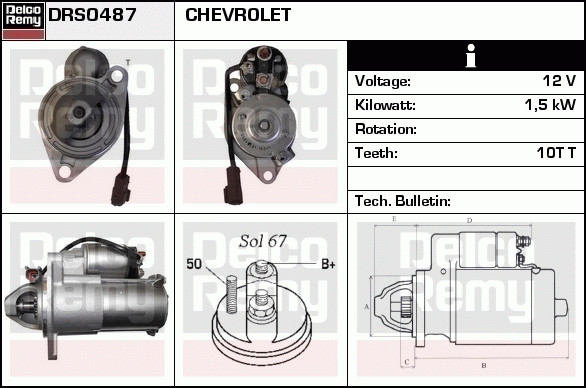Démarreur Remanufactured REMY (Light Duty)