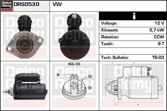 Démarreur Remanufactured REMY (Light Duty)