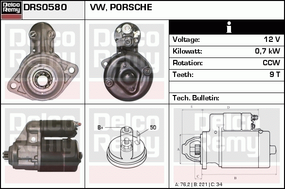 Démarreur Remanufactured REMY (Light Duty)