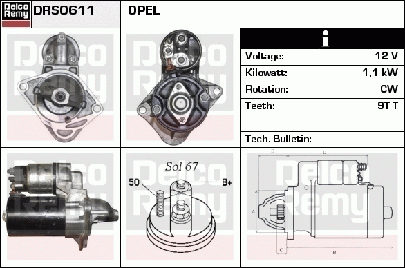 Démarreur Remanufactured REMY (Light Duty)