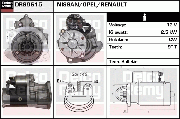 Démarreur Remanufactured REMY (Light Duty)