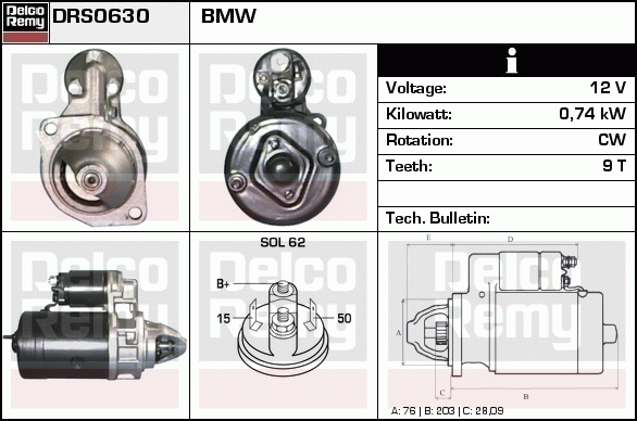 Démarreur Remanufactured REMY (Light Duty)