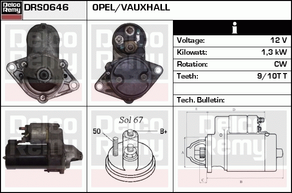 Démarreur Remanufactured REMY (Light Duty)