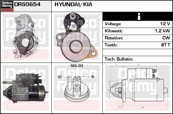 Démarreur Remanufactured REMY (Light Duty)